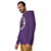 Man wearing Morton Ranch High School Mavericks Premium Purple Unisex Hoodie 203