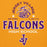 Close-up view of Jersey Village High School Falcons Premium Gold Hoodie 222