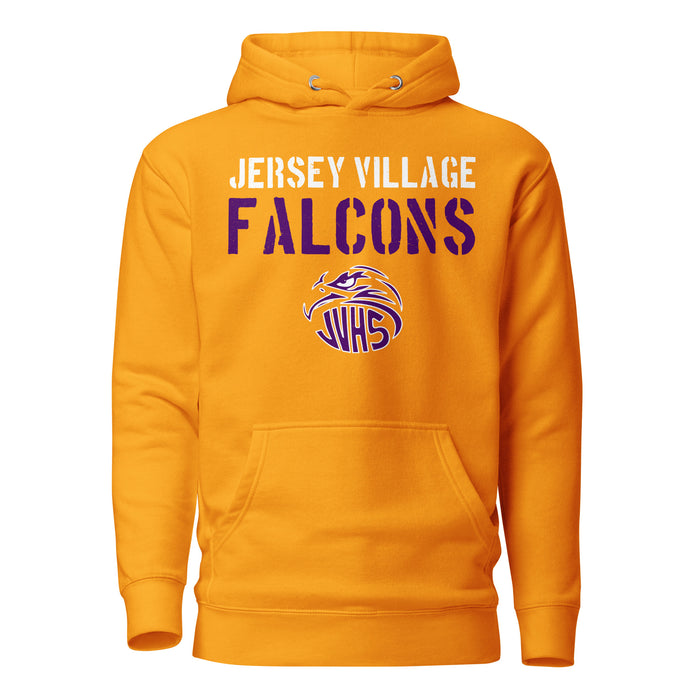 Jersey Village High School Falcons Premium Gold Hoodie 017
