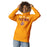 Woman wearing Jersey Village High School Falcons Premium Gold Hoodie 017