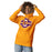 Woman wearing Jersey Village High School Falcons Premium Gold Hoodie 011