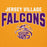 Close-up view of Jersey Village High School Falcons Premium Gold Hoodie 234