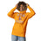 Woman wearing Jersey Village High School Falcons Premium Gold Hoodie 230