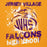 Close-up view of Jersey Village High School Falcons Premium Gold Hoodie 205