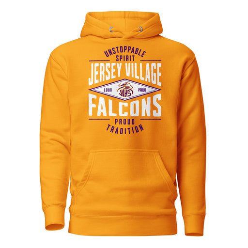 Jersey Village High School Falcons Premium Gold Hoodie 2