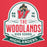 Close-up view of The Woodlands High School Highlanders Red Premium Unisex Hoodie 219