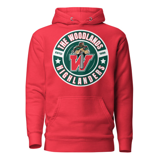 The Woodlands High School Highlanders Red Premium Unisex Hoodie 239