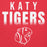Close-up view of Katy High School Tigers Red Premium Unisex Hoodie 024