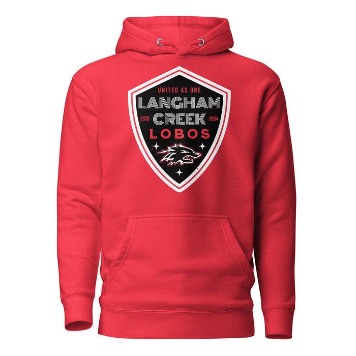 Langham Creek High School Lobos Red Premium Unisex Hoodie 225