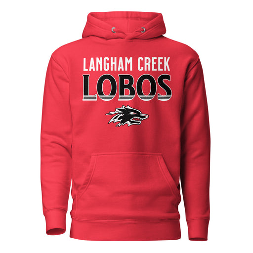 Langham Creek High School Lobos Red Premium Unisex Hoodie 024