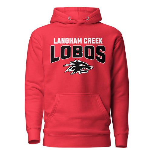 Langham Creek High School Lobos Red Premium Unisex Hoodie 234