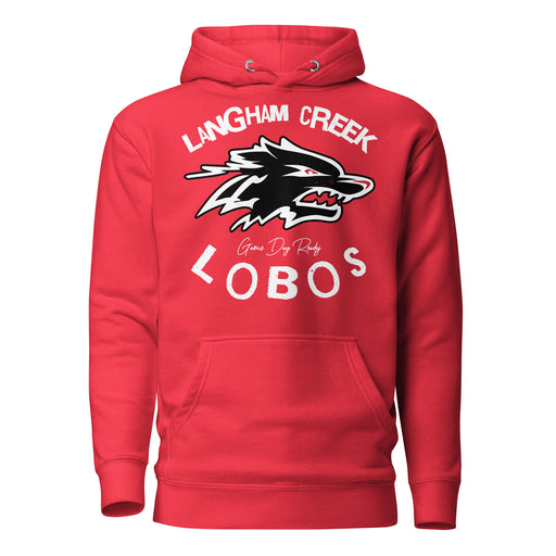 Langham Creek High School Lobos Red Premium Unisex Hoodie 228