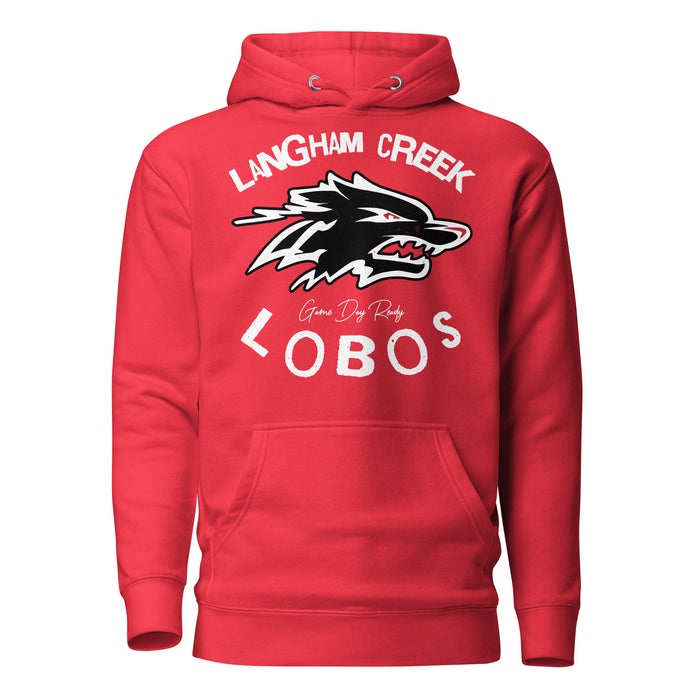 Langham Creek High School Lobos Red Premium Unisex Hoodie 228