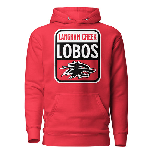 Langham Creek High School Lobos Red Premium Unisex Hoodie 001