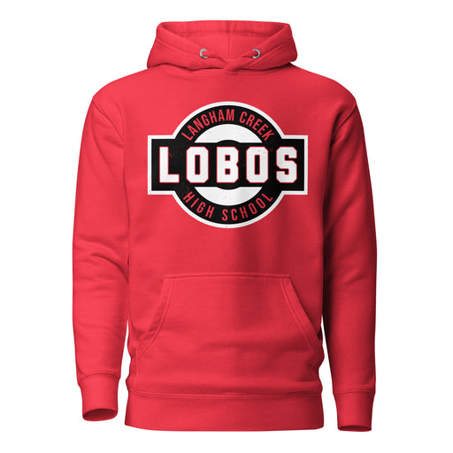 Langham Creek High School Lobos Red Premium Unisex Hoodie 011
