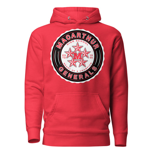 MacArthur High School Generals Red Premium Unisex Hoodie 216
