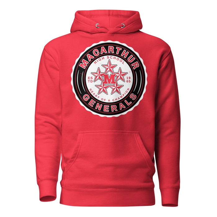 MacArthur High School Generals Red Premium Unisex Hoodie 216