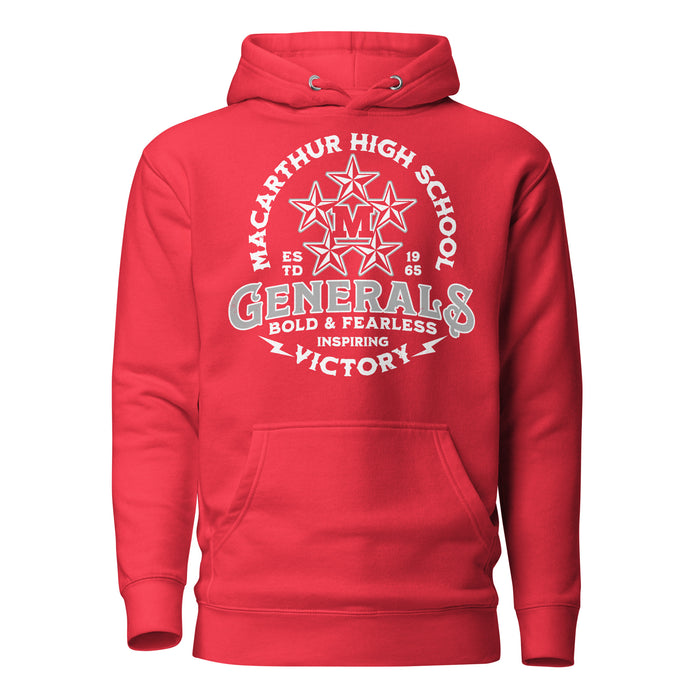 MacArthur High School Generals Red Premium Unisex Hoodie 206