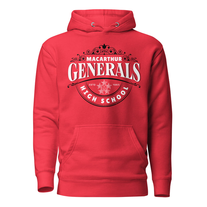 MacArthur High School Generals Red Premium Unisex Hoodie 211