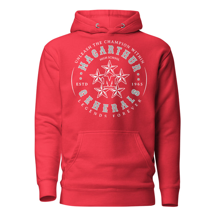 MacArthur High School Generals Red Premium Unisex Hoodie 214