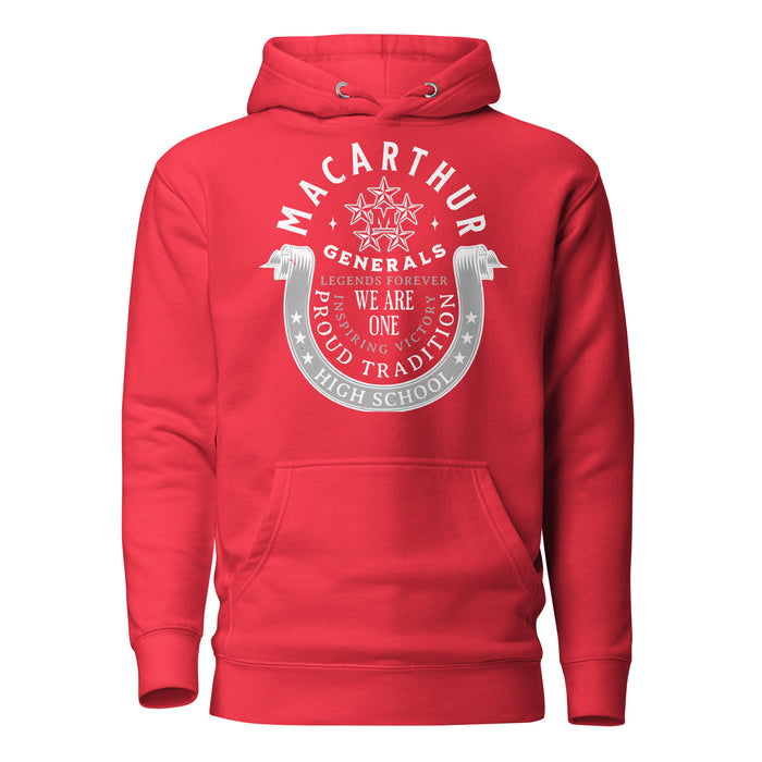 MacArthur High School Generals Red Premium Unisex Hoodie 229
