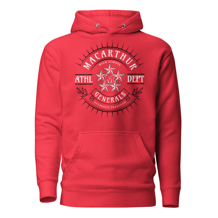 MacArthur High School Generals Red Premium Unisex Hoodie 201