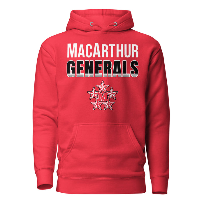 MacArthur High School Generals Red Premium Unisex Hoodie 024