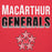 Close-up view of MacArthur High School Generals Red Premium Unisex Hoodie 024