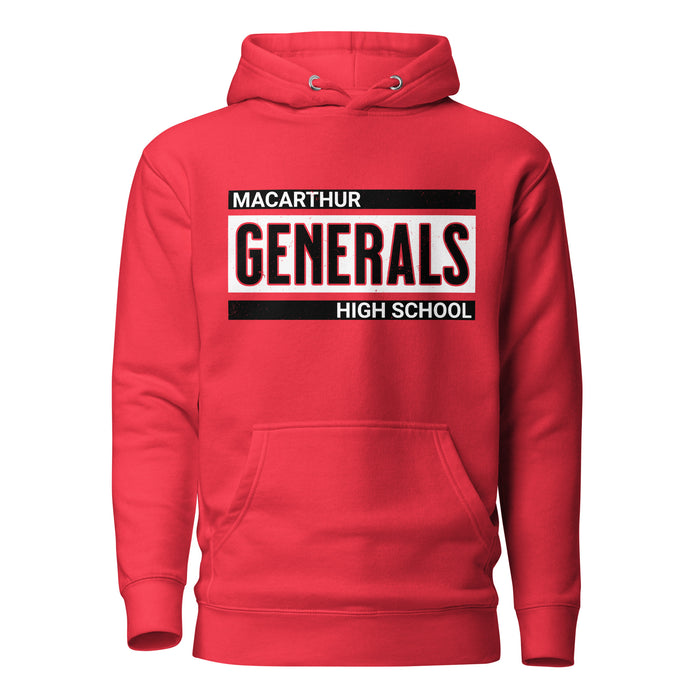MacArthur High School Generals Red Premium Unisex Hoodie 098