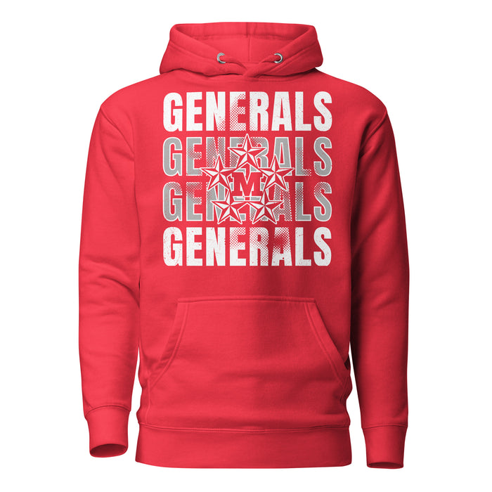 MacArthur High School Generals Red Premium Unisex Hoodie 233