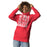 Woman wearing MacArthur High School Generals Red Premium Unisex Hoodie 233