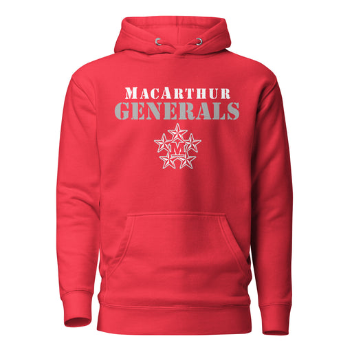 MacArthur High School Generals Red Premium Unisex Hoodie 017
