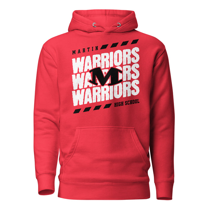 Martin High School Warriors Red Premium Unisex Hoodie 223