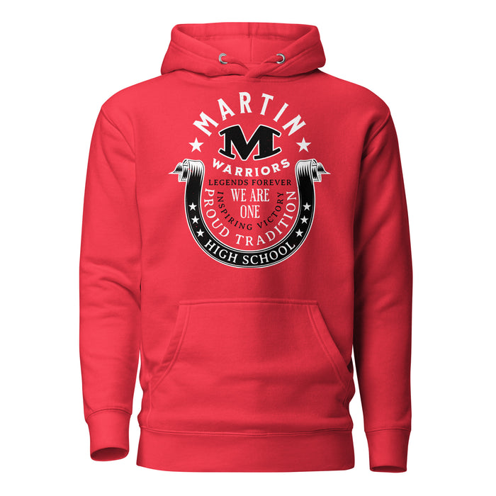 Martin High School Warriors Red Premium Unisex Hoodie 229