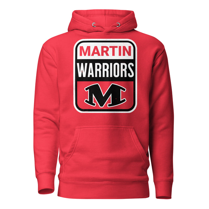 Martin High School Warriors Red Premium Unisex Hoodie 001