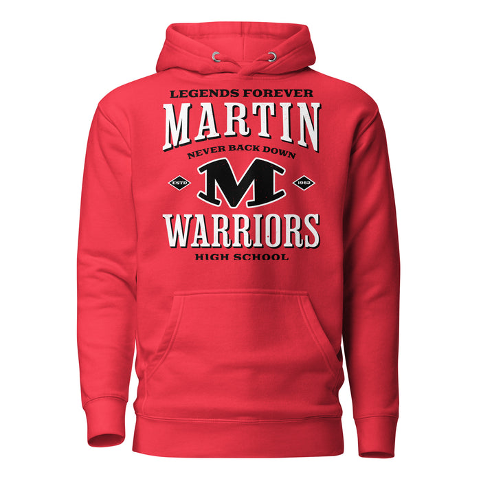 Martin High School Warriors Red Premium Unisex Hoodie 230