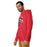 Man wearing Martin High School Warriors Red Premium Unisex Hoodie 221