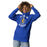 Woman wearing Klein High School Bearkats Royal Blue Premium Unisex Hoodie 228