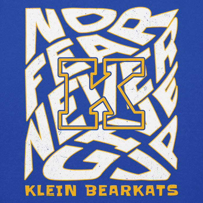 Close-up view of Klein High School Bearkats Royal Blue Premium Unisex Hoodie 236