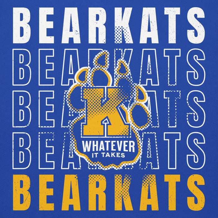 Close-up view of Klein High School Bearkats Royal Blue Premium Unisex Hoodie 233