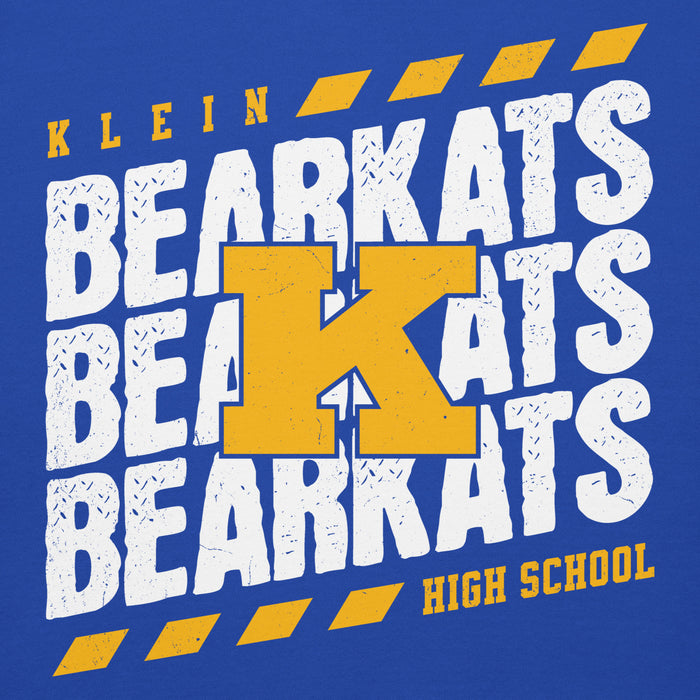 Close-up view of Klein High School Bearkats Royal Blue Premium Unisex Hoodie 223