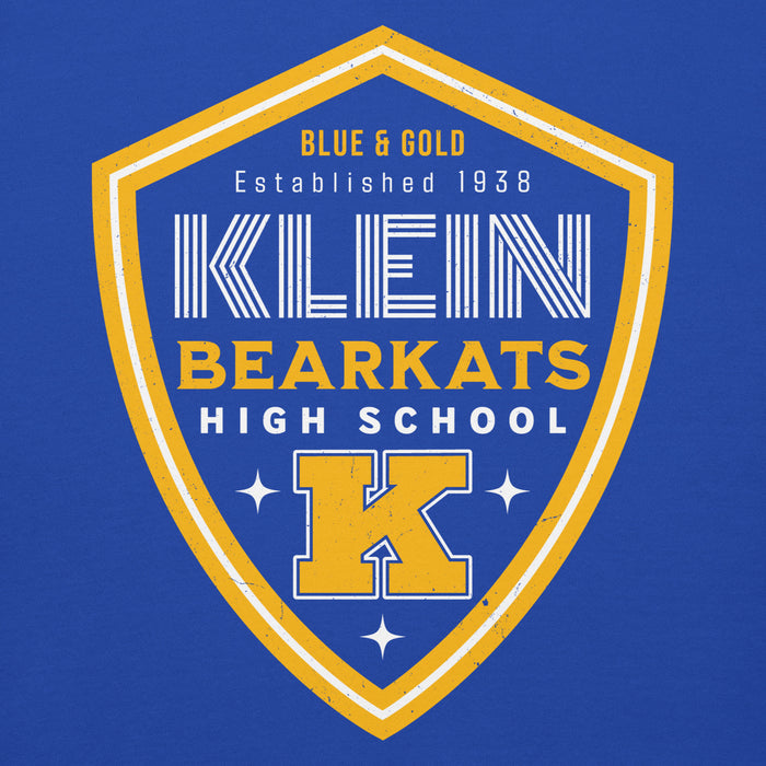 Close-up view of Klein High School Bearkats Royal Blue Premium Unisex Hoodie 225