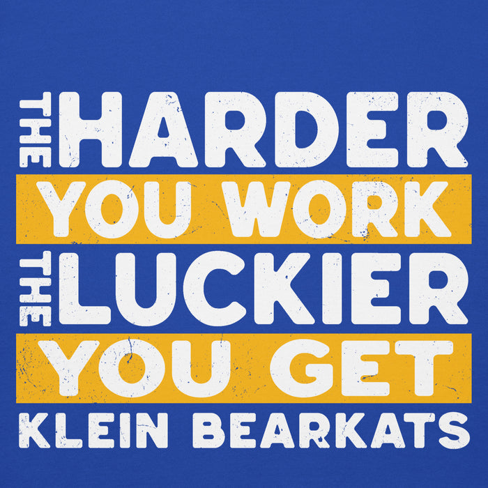Close-up view of Klein High School Bearkats Royal Blue Premium Unisex Hoodie 238