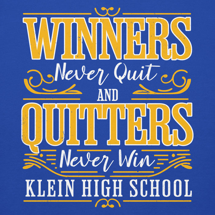 Close-up view of Klein High School Bearkats Royal Blue Premium Unisex Hoodie 237
