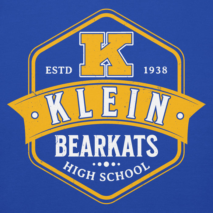 Close-up view of Klein High School Bearkats Royal Blue Premium Unisex Hoodie 209