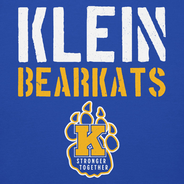 Close-up v ew of Klein High School Bearkats Royal Blue Premium Unisex Hoodie 017