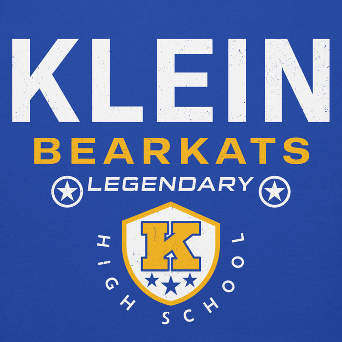 Close-up view of Klein High School Bearkats Royal Blue Premium Unisex Hoodie 003