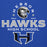 Close-up view of Hebron High School Hawks Royal Blue Premium Unisex Hoodie 222