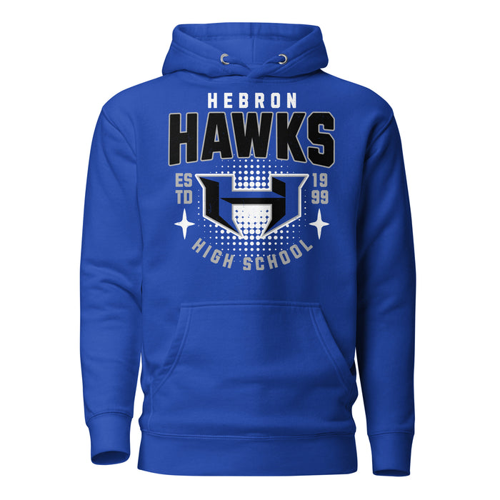 Hebron High School Hawks Royal Blue Premium Unisex Hoodie 204