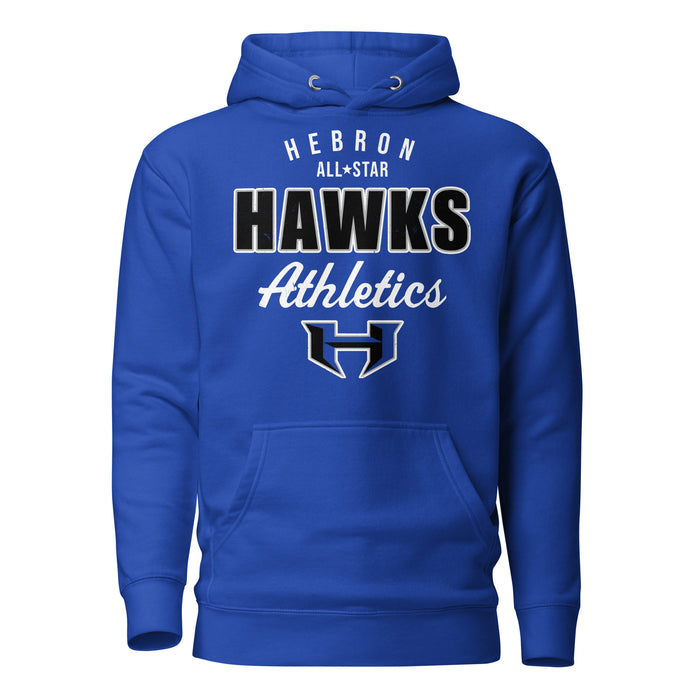 Hebron High School Hawks Royal Blue Premium Unisex Hoodie 034